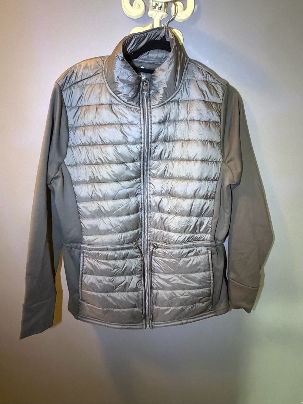 Apana Quilted Hybrid Jacket - Gray